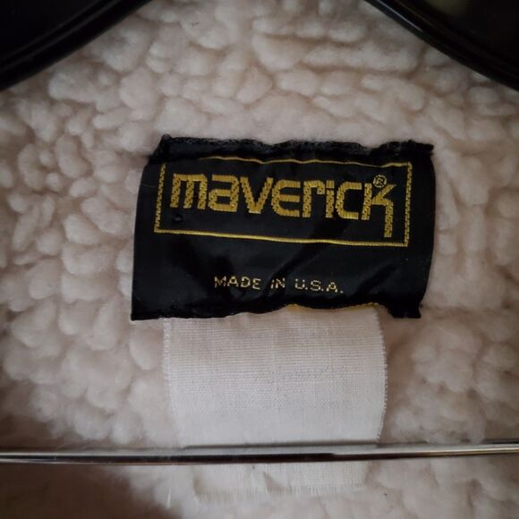 70's Maverick Blue Bell Corduroy Sherpa Vest Mens L Copper Buttons Retro Cowboy - Picture 9 of 12